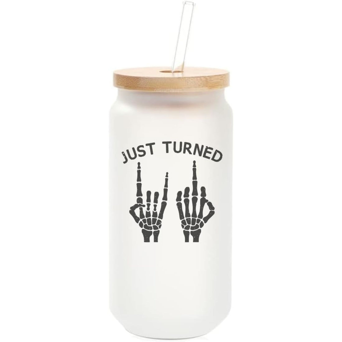 “Just Turned 21” funny mug with skeleton hands, a bold 21st birthday gift for daughter—celebrate her milestone with a playful cup she’ll love showing off.