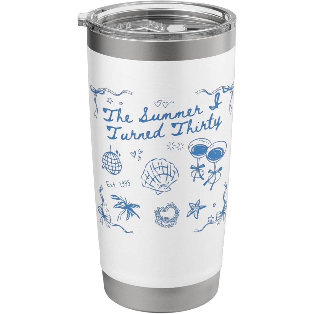 Minimalist black tumbler with “Chapter Thirty” book design, a meaningful 30th Birthday Gift for Wife — mark her next chapter with Hertender at hertender.com.