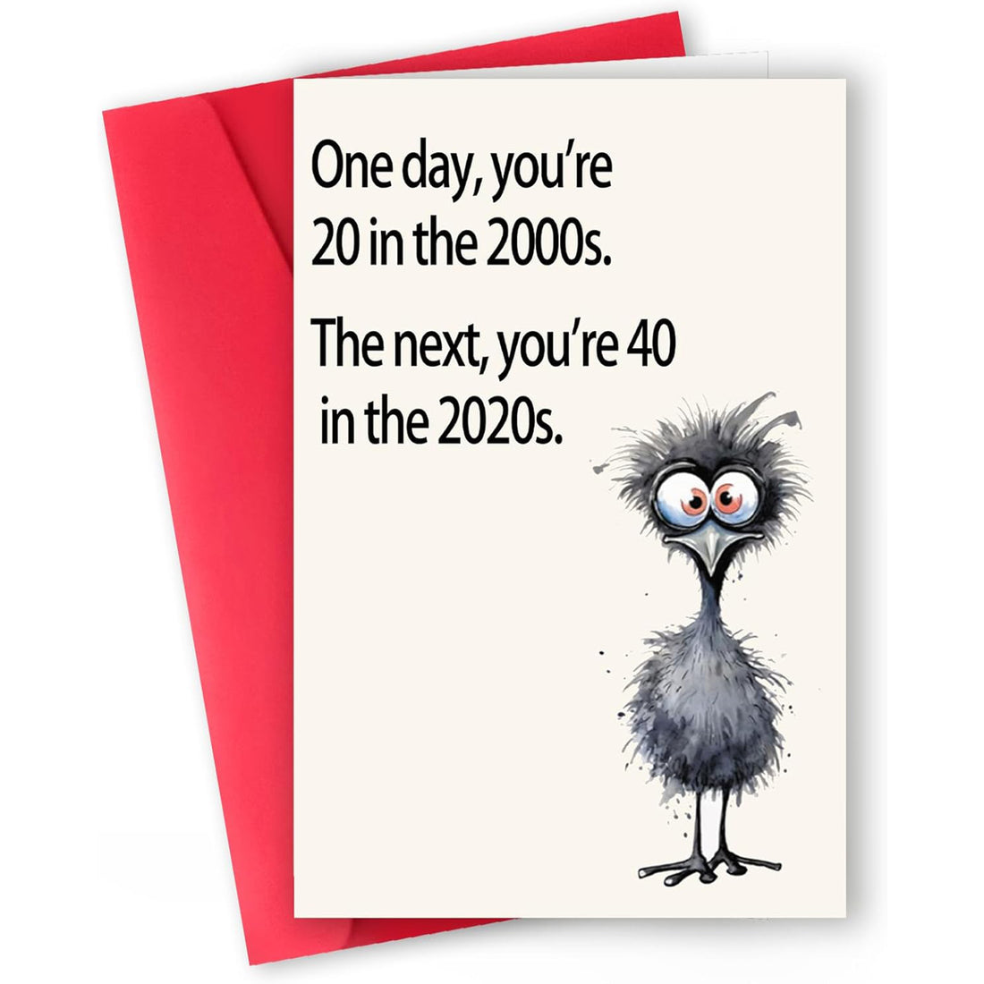 40th birthday gifts for wife cheeky birthday card celebrating forty with humor — Make her laugh and feel loved with a personal touch at Hertender.com.