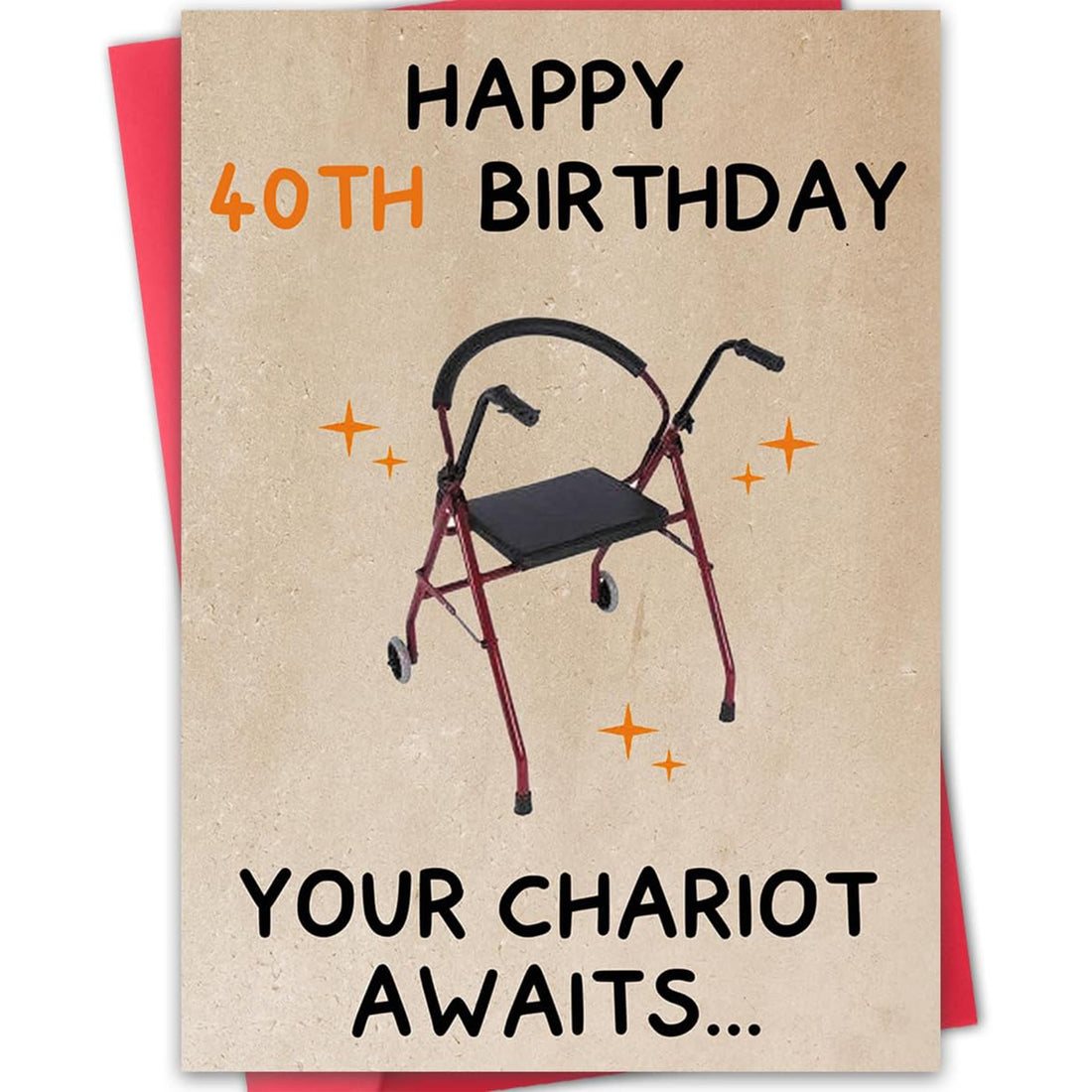 40th birthday gifts for wife cheeky birthday card celebrating forty with humor — Make her laugh and feel loved with a personal touch at Hertender.com.