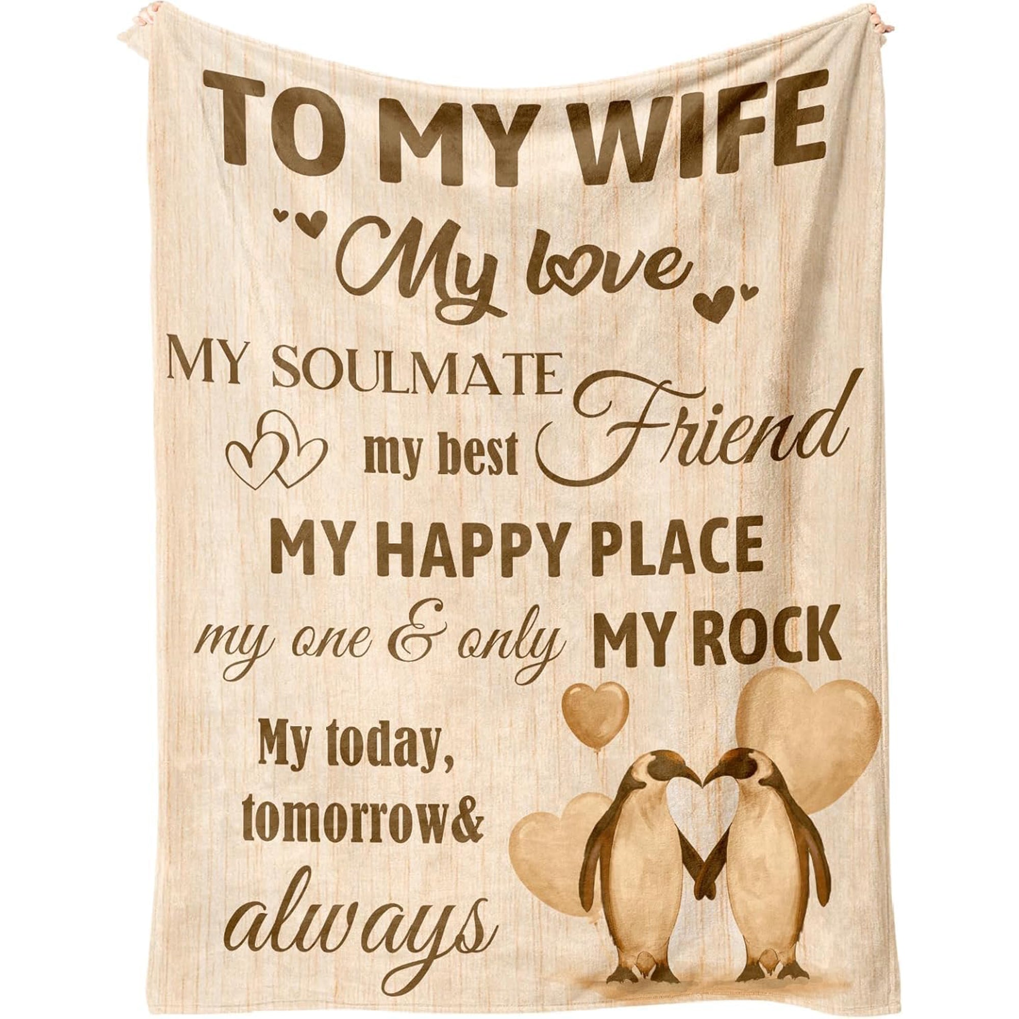 40th birthday gifts for wife cozy blanket with a loving message celebrating comfort and devotion — Wrap her in love with a personal touch at Hertender.com.