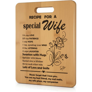 40th birthday gifts for wife cutting board engraved with a heartfelt recipe celebrating love and devotion — Celebrate her heart with a personal touch at Hertender.com.
