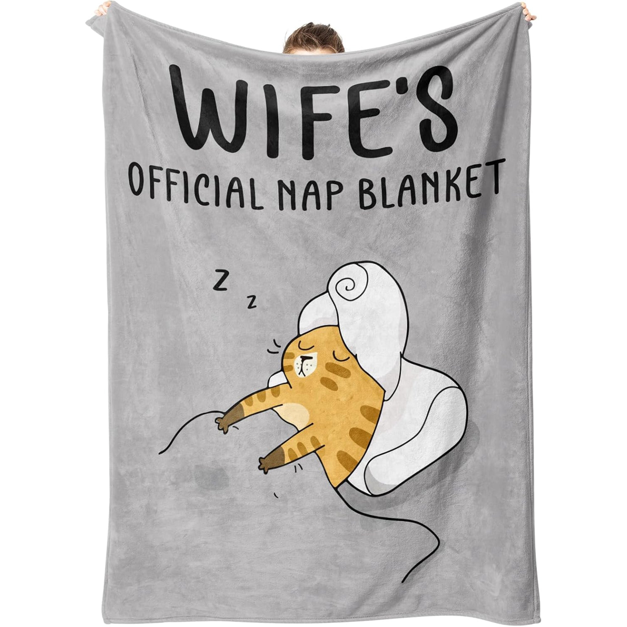 40th birthday gifts for wife cozy nap blanket designed for comfort and laughs — Wrap her in warmth and love with a personal touch at Hertender.com.