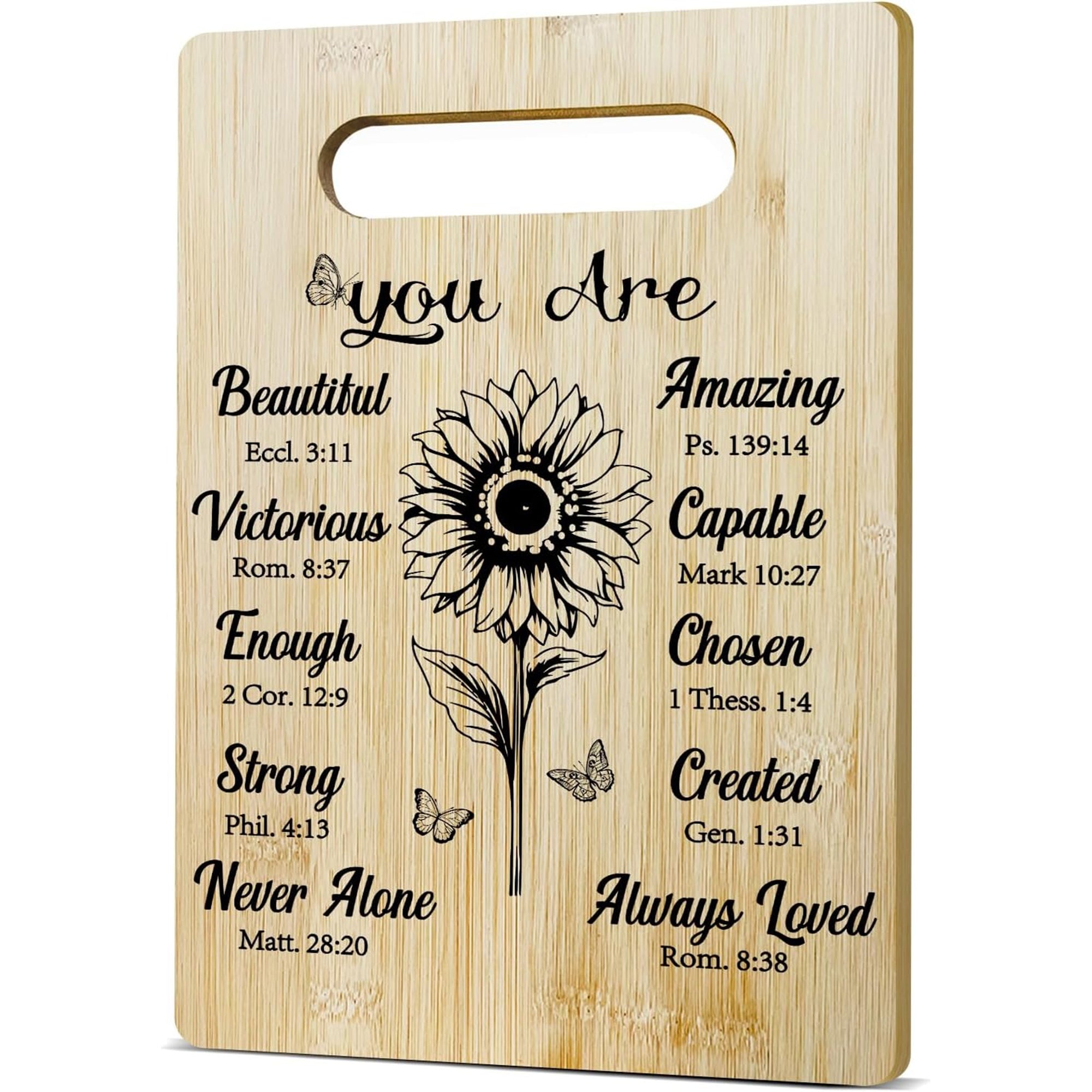 40th birthday gifts for wife cutting board engraved with faith-inspired affirmations celebrating love and strength — Celebrate her heart with a personal touch at Hertender.com.