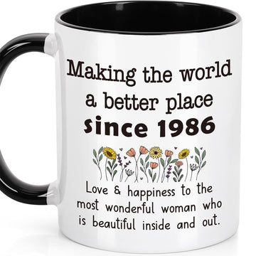 Personalized mug with loving message, perfect as 40th birthday gifts for wife, featuring soft floral design — Discover tender gifts at Hertender.com.